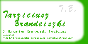 tarziciusz brandeiszki business card